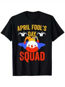Payaso colorido con sonrisa alegre y sombrero divertido que celebra el espíritu del Día de los Inocentes transmitiendo humor y amistad en una camiseta de mujer divertida y casual - Negro - Ver 8