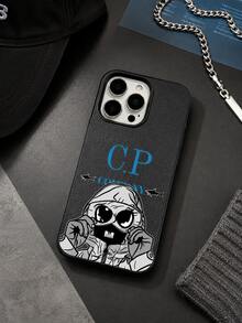 1 chiếc ốp lưng TPU mềm mại, phong cách đường phố cá tính, hợp tác thương hiệu, họa tiết minh họa có mũ trùm đầu của công ty CP, camera được nâng cao để chống trầy xước và ôm sát thân máy, tương thích với iPhone 17pro MAX/17pro/17/16pro MAX/16pro/16/15pro MAX/15pro/15/14pro MAX/14pro/14/13pro MAX/13pro/13/12pro MAX/12pro/11pro MAX/11. Chống sốc, chống dầu, chống nước, ốp lưng bảo vệ thời trang. - màu đen - Xem 2