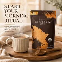 Artisanal RYNE Mushroom Coffee, Crafted With Organic Mushrooms, Smooth Energy & Wellness Support, 30 Servings - 30份 - 查看 3