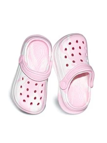 HOEASE 女童紮染洞洞鞋，EVA透氣夏季花園與沙灘鞋，兒童通用套腳設計，適合戶外與室內，四季穿著 - 淺粉色 - 查看 3