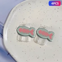 4个装波浪线数据线保护套，可爱蝴蝶结小熊和熊猫卡通造型，手机充电线保护套：保护您的数据线免受断裂和断连，兼容苹果和安卓系统 - 卡通動物 - 查看 6