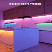 3-100 Ft LED Strip Lights With 44-Key Remote And App Control, Color Changing Sync With Music, Dimmable, Timing, Voice Control For Room Decor, Gaming Room , Home Decoration, Holiday Party - Multi-color light - View 10
