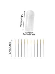 Agujas de coser de ojo grande #24, set de 10/20/30 piezas con caja de almacenamiento transparente, agujas de bordado, compactas y ligeras, adecuadas para bordado a mano, punto de cruz, manualidades DIY, costura - Aguja de cola dorada - Ver 7