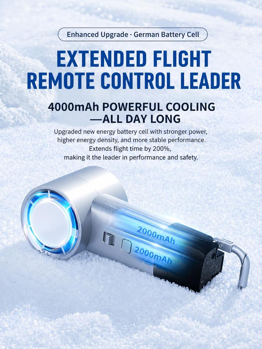 HYUNDAI Cooling Mini Fan With Ice-Feel | 100 Wind Speed Levels + Semiconductor Cooling, Quiet Operation, Long Battery Life, Portable For Outings - Handheld Fan - View 1