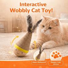 This Fun Self-Rolling Cat Toy, Feather Shaker, And Indoor Cat Teaser Provides Exercise And Entertainment For Cats Of All Breeds And Sizes. No Batteries Required, Made Of Synthetic Feathers, This Self-Rolling Cat Toy Features A Feather Bell That Makes A Sound, Is Scratch-Resistant And Bite-Resistant, And Is Perfect For Cats To Entertain Themselves. - View 4