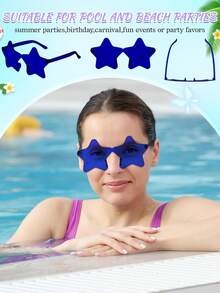 10pcs- Frameless Star-Shaped Transparent Glasses, Frameless Party Small Gifts, Frameless Glasses, Heart-Shaped Fashionable Glasses, Five-Pointed Star Frameless Glasses, Fun Candy-Colored Star Glasses Are Suitable For Graduation Gifts, Beaches, Summer, Swimming Pools, Birthday Party Supplies, Gift Bag Gifts (Random Colors) - Star Pattern - View 11