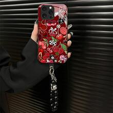Funda de teléfono con dibujos animados a la moda, funda protectora anti-caídas para Samsung S25 Ultra GALAXY S22/23/24/25/26 para 17/16/15/14/13/12 17PROMAX - caso+cadena - Ver 5