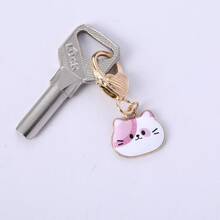 Cute Cat & Rabbit Cartoon Hip Hop Style Zinc Alloy Keychain, Bag Charm, Creative Small Gift In Stock - Gold - View 3