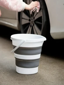 2件組（可折疊水桶 + 可折疊鏟子）－便攜式水桶、可折疊洗車桶，適合戶外露營、釣魚與旅行；洗滌桶，易於收納；清潔用品、家用工具、商業工具 - 多色 - 查看 5