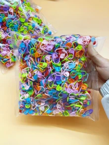 1000 piezas/Paquete Marcadores de coma de colores, alta rentabilidad, diseño redondeado, operación suave con una sola mano, sin bordes afilados, adecuado para contar agujas de tejer, coser, marcar líneas de corte, puntos de costura, marcado de instalación de accesorios - signo de coma - Ver 3