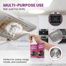 Grill Cleaner & Degreaser, Heavy Duty Stubborn Grease & Burnt Stain Remover, Fast Acting No-Scrub Formula For BBQ Grills, Ovens, Stovetops & Cookware - 120毫升 - 查看 4