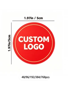[Personalizado] 48/96/192/384/768 piezas Pegatinas personalizadas de 2 pulgadas/Pegatinas de logotipo/Pegatinas de boda/Pegatinas personalizadas, Pegatinas de sello personalizadas para empresas emergentes, bodas, regalos y promociones - Pegatinas personalizadas, Pegatinas de sello de logotipo personalizadas, Pegatinas de bautizo de cumpleaños, Pegatinas personalizadas - Una pieza - Ver 2