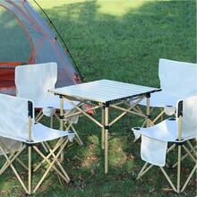 1 pieza, Mesa de Picnic, Mesa de Picnic Plegable, Ultraligera, Portátil, con Bolsa de Transporte, Mesa de Viaje, Mesa Auxiliar para Camping, Picnic o Pesca al Aire Libre, 50*51*50cm - Blanco - Ver 3