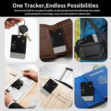 RSH IP68 Rastreador de Tarjeta Inteligente Impermeable, Buscador de Llaves y Localizador de Equipaje para Dispositivos IOS - Soporta Carga Inalámbrica, Compatible con Find My (Solo para IOS), Rastreador de Artículos Anti-Pérdida Etiqueta Inteligente para Llaves - Multicolor - Ver 10
