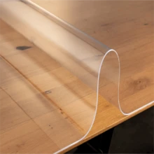 1pc 0.25mm Thick Transparent PVC Table Cover, High-Quality Scratch-Resistant And Heat-Resistant Dining Table Protector Mat, Suitable For Home And Hotel - White - View 10