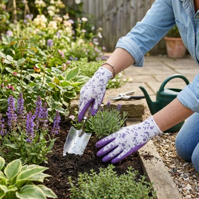 3 Pairs Gardening Gloves, Waterproof, Wear-Resistant And Puncture-Resistant, Multi-Purpose Reusable Nitrile Gloves, Cut-Resistant & Chemical Corrosion-Resistant, Suitable For Household Dusting, Kitchen And Bathroom Cleaning, Rose Planting, Gardening Landscaping, DIY Projects, Landscape Maintenance And Other Gardening Tasks.