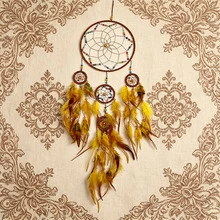 Handmade Boho Dream Catcher With Colorful & Beads, Large Wall Hanging Ornament For Bedroom, Living Room, Bohemian Home Decor, Ideal Gift For Girls/Women (Yellow/Blue/Purple Optional) - Multicolor - View 6