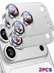 CteGlodrix 3pcs Full Coverage Camera Lens Protector Film, Suitable For IPhone 17/16 Pro Max/17 Air/15/14/13/12/11, Accessory Rear Lens Glass - Silver - View 2