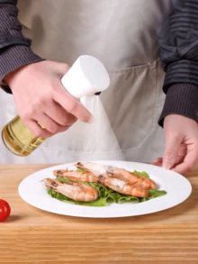 1pc Olive Oil Spray Bottle, Made Of PP Material, Durable, Suitable For Storing Various Liquids, Applicable For Cooking, Outdoor Grilling, Salad Making, Baking, Air Fryer, Suitable For All Groups, Portable Home Grilling Spray Bottle, Refillable And Reusable. Kitchen Supplies, Kitchen Tools, Baking Supplies (Color And Style Random) - White - View 2