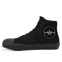 Casual High-Top Sneakers With Thick Vulcanized Sole, Urban Fashion, Classic Black, Gifts - 黑色 - 查看 2