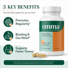 3-Pack Supply|Emma By Enclave BioActives Gut Health Formula, Professional-Grade Digestive Comfort, 60 Capsules/Bottle - 3 chai - Xem 3