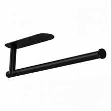 Paper Towel Holder, Self-Adhesive Paper Towel Holder Under Cabinet For Kitchen, No Drill Wall Mount-SUS304 Stainless Steel, Space-Saving, Easy Installation For Kitchen, RV & Bathroom-13'' Towel Rack For Rolls, Plastic Wrap & More - Black - View 9