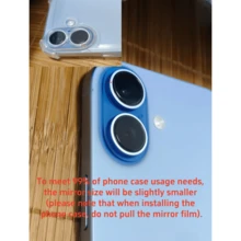Tempered Glass Lens Protector Film For IPhone 17pro Max/16/16 Pro/16 Plus/16 Pro Max/15/15 Pro/15 Plus/15 Pro Max/14/14 Pro/14 Pro Max, High-Definition Transparent Camera Film, Scratch-Resistant, Small Size Single Lens Style, Phone Accessories - Clear - View 5