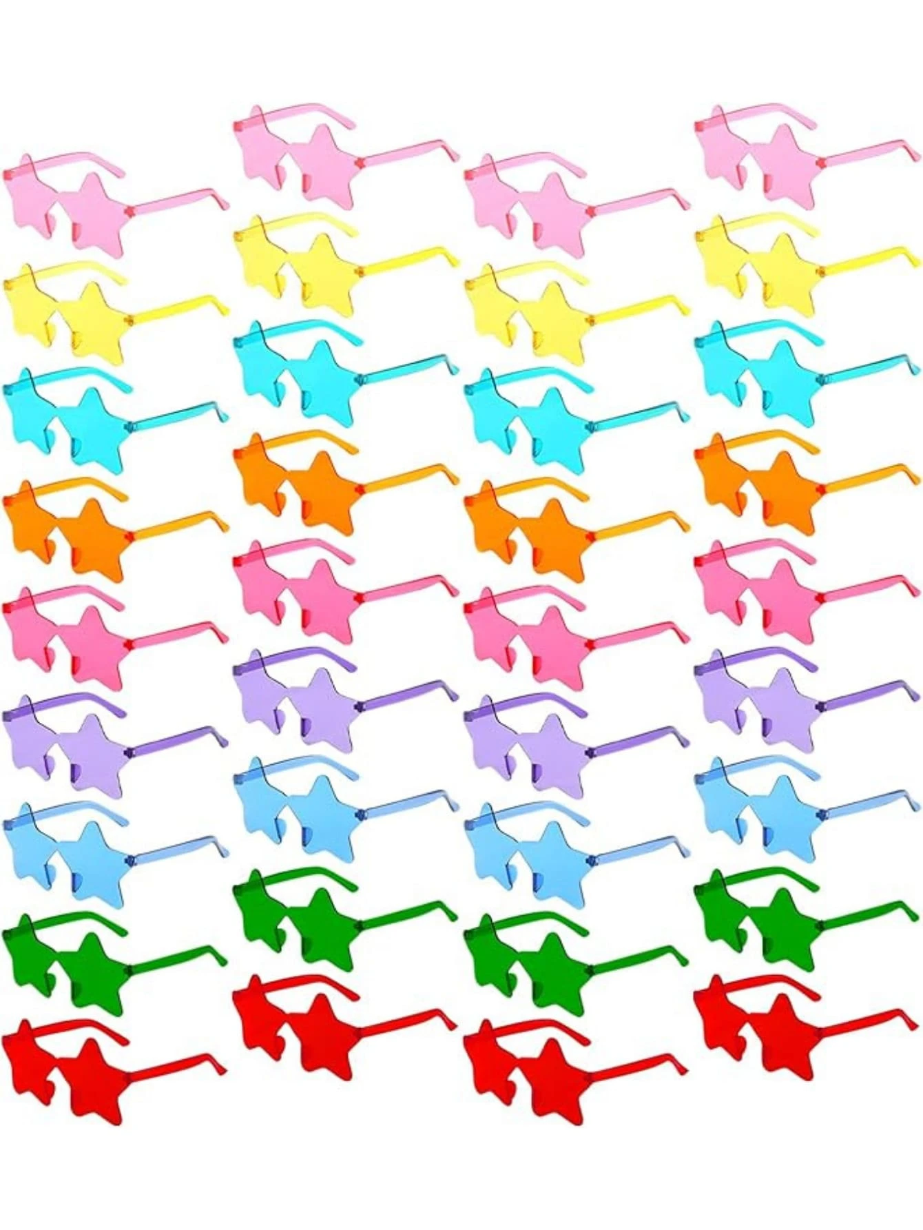 10pcs- Frameless Star-Shaped Transparent Glasses, Frameless Party Small Gifts, Frameless Glasses, Heart-Shaped Fashionable Glasses, Five-Pointed Star Frameless Glasses, Fun Candy-Colored Star Glasses Are Suitable For Graduation Gifts, Beaches, Summer, Swimming Pools, Birthday Party Supplies, Gift Bag Gifts (Random Colors)