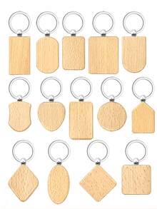 100pcs/50pcs/20pcs/10pcs Handmade Wooden Round Keychains, DIY Creative Small Gifts, Wooden Keychains, Car Decor, Bag Charms, Christmas Car Decor, Ideal Gifts For Teachers, Friends, Sisters (Random Delivery) - Multicolor - View 1