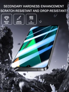 4片裝手機鋼化玻璃螢幕保護貼，99.99%高清晰度，9H硬度，親膚防指紋，適用於Redmi手機 - 無色 - 查看 2