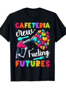 Colorful Hearts Emerging From A Gas Pump Hose Symbolize Energy, Love, And Motivation To Propel The Future With Joy And Passion. A Comfortable And Stylish Casual Women's T-Shirt. - 黑色 - 查看 8