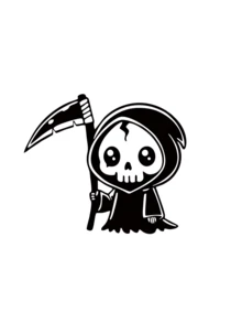 Nhãn dán mini Grim Reaper sáng tạo cá nhân hóa, nhãn dán Grim Reaper dễ thương phù hợp cho cửa sổ sau ô tô, nắp bình nhiên liệu và tấm che cửa sổ bên. Chống nước và chống nắng, không để lại vết dính. - A - Xem 12