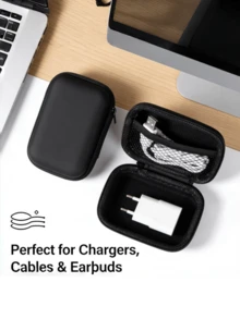 Customized Portable Storage Bag, Customized Data Cable Storage Bag, Can Be Customized With Name/Date/Logo, Minimalist And Durable Digital Storage Bag, Adopts Portable Minimalist Design, Compact And Portable, Waterproof And Wear-Resistant, Best Companion For Camping, Travel, Hiking, Honeymoon - Multicolor - View 7