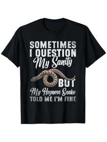 Serpiente hognose enrollada que representa confianza serenidad y equilibrio interior con mensaje humorístico sobre mantener la calma ante la locura camiseta de mujer casual moderna y cómoda - Negro - Ver 8