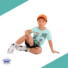 10-Piece Children's Summer Set For Boys (Ages 1-16) - 5 T-Shirts + 5 Shorts - 1 Set (1 T-shirt + 1 Pair Of Shorts) - View 4