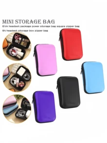 Customized Portable Storage Bag, Customized Data Cable Storage Bag, Can Be Customized With Name/Date/Logo, Minimalist And Durable Digital Storage Bag, Adopts Portable Minimalist Design, Compact And Portable, Waterproof And Wear-Resistant, Best Companion For Camping, Travel, Hiking, Honeymoon - Multicolor - View 4