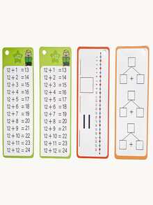 1 Set Math Addition Subtraction Multiplication Division Flash Cards, Erasable Reusable Learning Flash Cards For Kids, Boys And Girls Teaching Cards, Math Educational Toys, Self-Check Learning Cards, With 2 Pens And 1 Ring, For Math Learning, Perfect For Home Teaching, Teacher's Teaching Aid, Ideal Choice For Learning Math, Children Learning, Holiday, Christmas Stocking Stuffer Gift - 彩色 - 查看 3