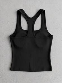 Áo tank top ôm sát dành cho nữ, có đệm ngực, chất liệu mềm mại và thoải mái, có thể giặt máy, áo lót mùa hè. - màu đen - Xem 6