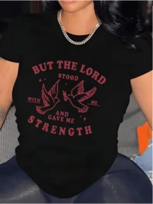 Two Doves Taking Flight Symbolize Hope, Faith, And Inner Strength, Inspiring You To Move Forward With Confidence In Difficult Times. Comfortable Casual Women's T-Shirt For Everyday Wear - 黑色 - 查看 8