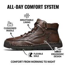 Women's Breathable Non-Slip Casual Trainers For Outdoor Hiking In A Lightweight Mid-Top Ankle Boot Walking Shoes - Chocolate Brown - View 2