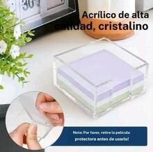 Clear Acrylic Sticky Note Holder Stand for 3x3 Inch Self-Stick Notes, Sticky Note Dispenser and Desk Organizer for Office, Bedroom, Home – No Adhesive Sheets Included - Übersicht 3