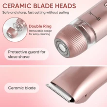 IPX7 Waterproof Dual-Head Epilator - 400mAh Rechargeable Unisex Shaver, Suitable For Face/Body, Portable Beauty Tool - Multicolor - View 9