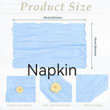 Bộ 1/5 khăn trải bàn voan màu xanh nhạt, trang trí bàn ăn tiệc cưới, khăn trải bàn cho sinh nhật, đám cưới, kỷ niệm, tiệc gia đình, trang trí bàn ăn tự làm, voan cưới, trang trí nhà cửa, trang trí tiệc em bé, trang trí lưng ghế bằng voan, trang trí năm mới 2026, khăn trải bàn năm mới. - Màu xanh nhạt - Xem 11