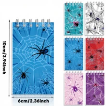 Marvel 12pcs Spider Web Notebook Notebook Pocket Book Spider Party Decoration Message Book Convenient Coil Book Spider Party Gift Birthday Party Decoration Supplies - Multicolor - View 6