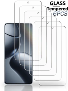 6pcs Phone Screen Protector, Ultra Clear, Anti-Fingerprint, 9H Hardness Tempered Glass Film, Anti-Scratch, Easy Installation, Fits Phone Case, No Bubbles, Suitable For Redmi Mi - Clear - View 107