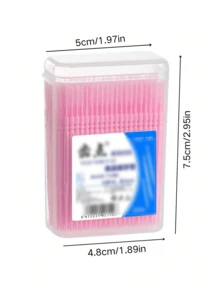 200pcs Boxed Toothpicks, Portable Ultra-Fine Double-Headed Toothpick Brush, Plastic Toothpicks, Dental Interdental Brush, Oral Care Toothpicks, Random Packaging - Multicolor - View 8