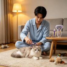 Pet Grooming Tool Set, Dematting Comb, Deshedding Brush And Nail Clipper Kit For Small Medium Pets - View 4