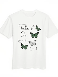 Camiseta de verano casual para mujeres con cuello blanco y mangas cortas, hecha de material suave y transpirable. Esta versátil camisa con patrón de maosa es i para casa, vies y, por lo que es un regalo perfecto para el día de San Valentín y los tres de Pascua - Blanco - Ver 2