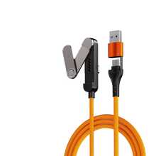90°弯头USB Type-C转Type-C快充线，带手机支架，兼容 17/17Pro/16Pro/16/15/15Pro及笔记本电脑 - 彩色 - 查看 8