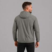 Men's Windbreaker Jacket With Lined Hood And Front Zipper, Lightweight And Comfortable For Everyday Use. - 帶領 - 查看 2